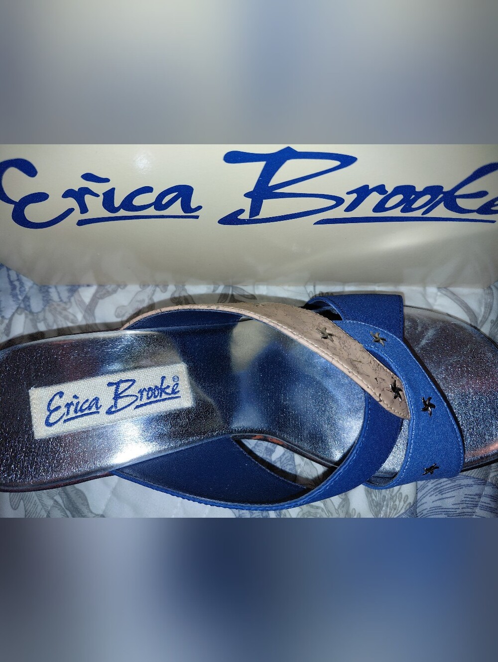 Erica BROOKE VINTAGE WEDGE SLIDES SZ 9 - Picture 7 of 10